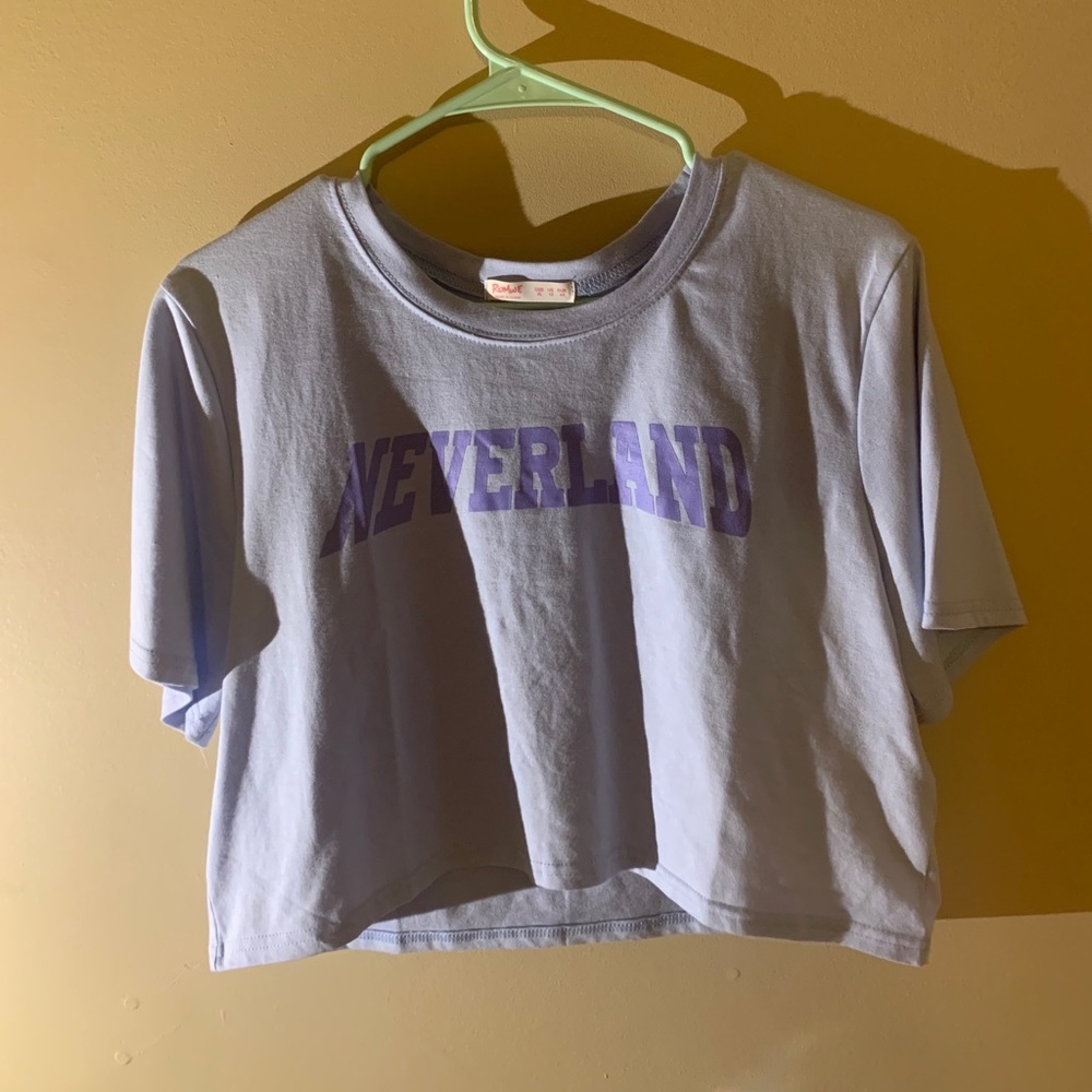 neverland purple crop top 🦋